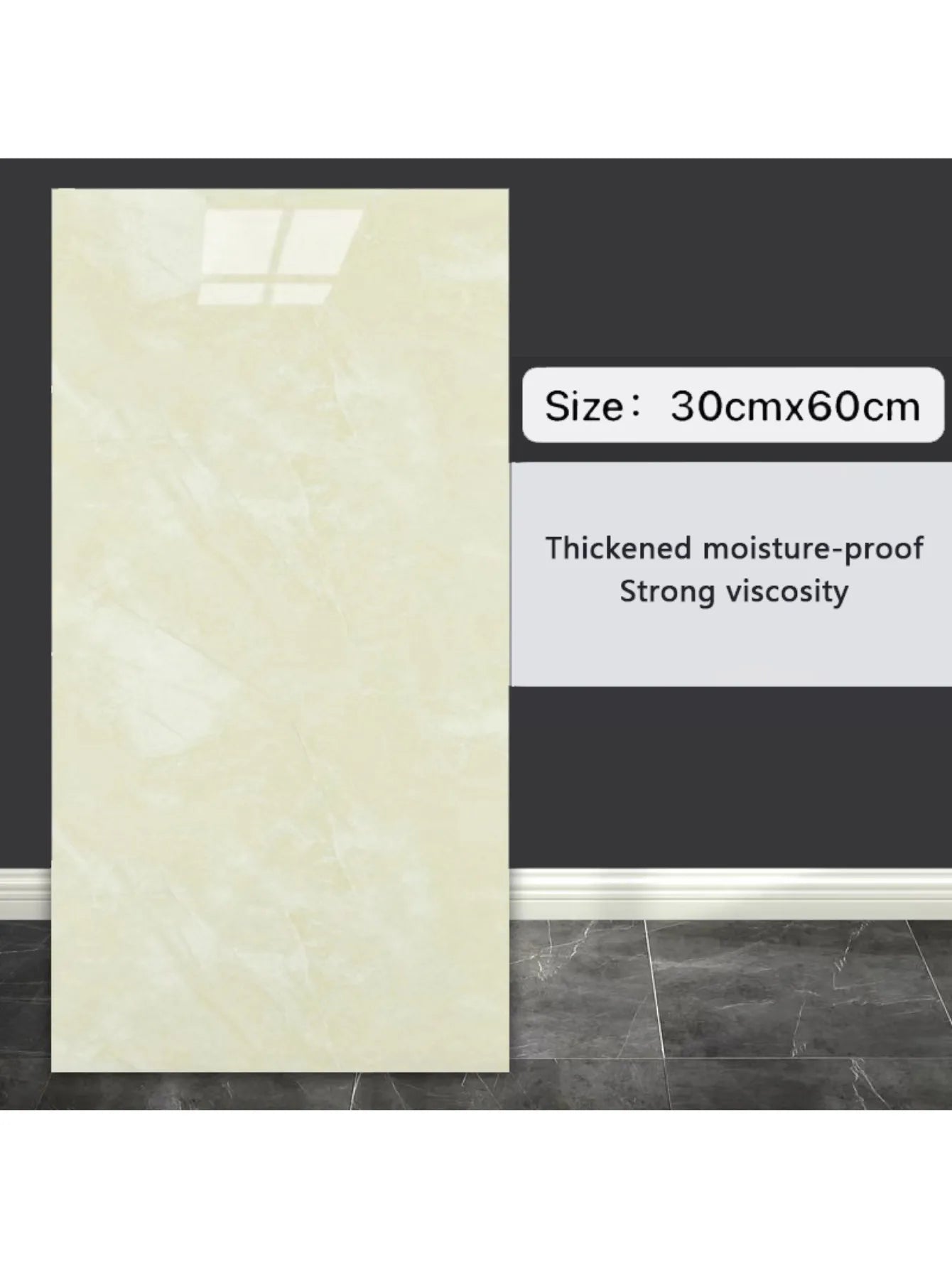 10pcs 3D Wall Sticker classic imitation marble Brick