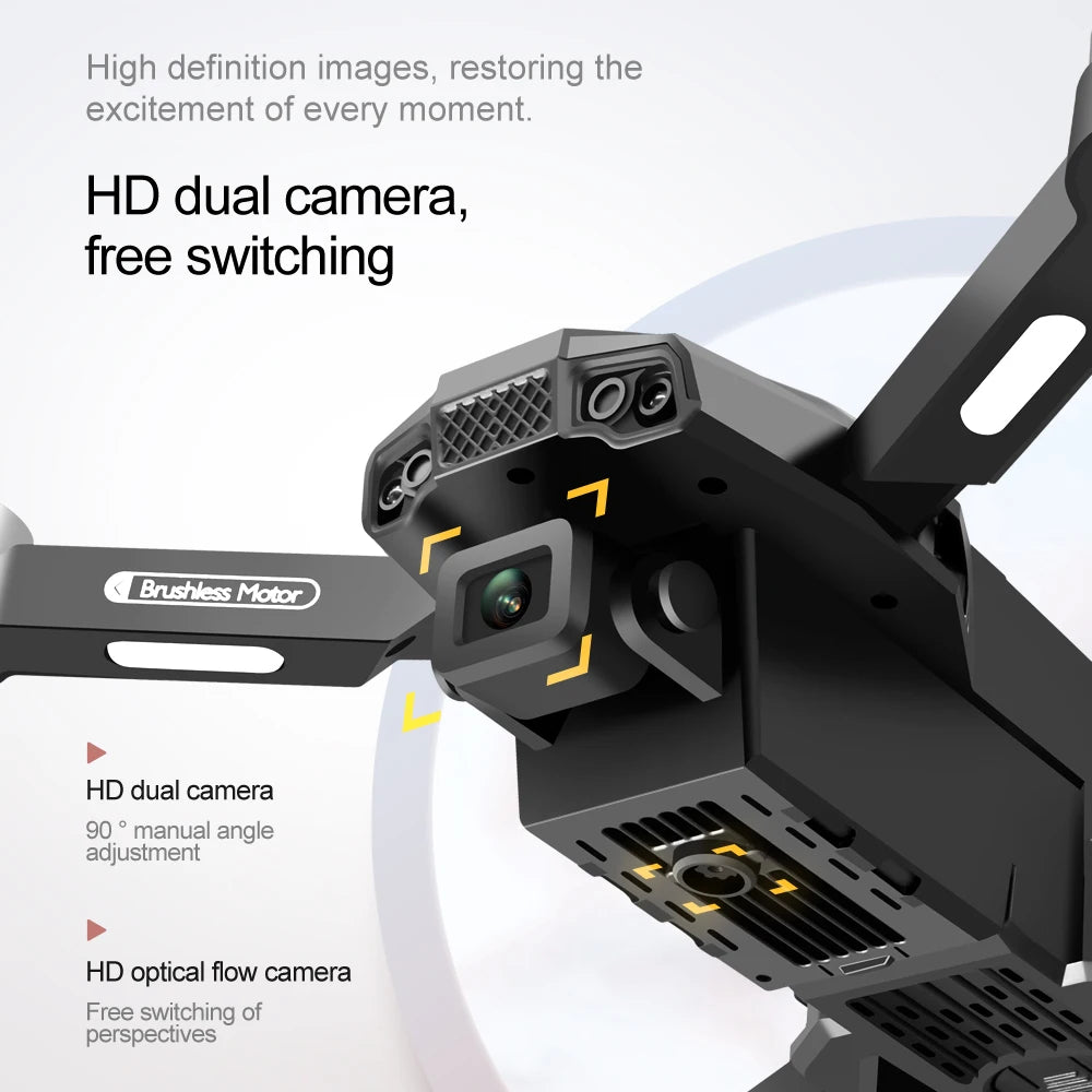 F198 Brushless Drone Optical Flow Positioning Dual Camera