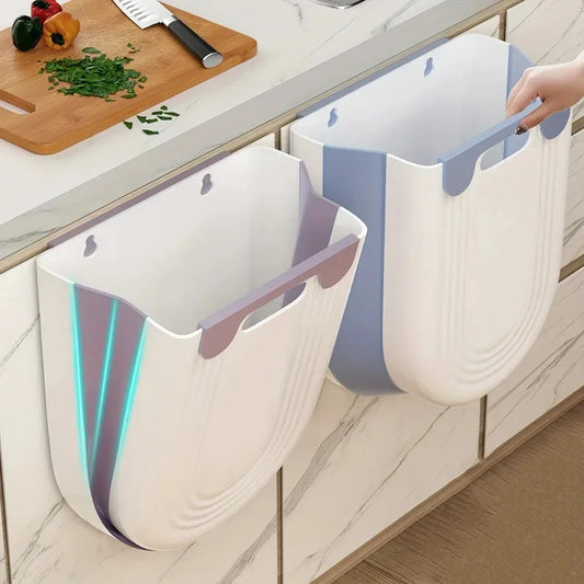 6L10L Kitchen Folding Hanging Trash Can Wall Mounted