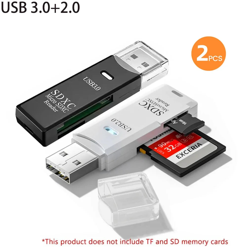 2-in-1 Multi Functional  USB 3.0 Card ReaderMicro