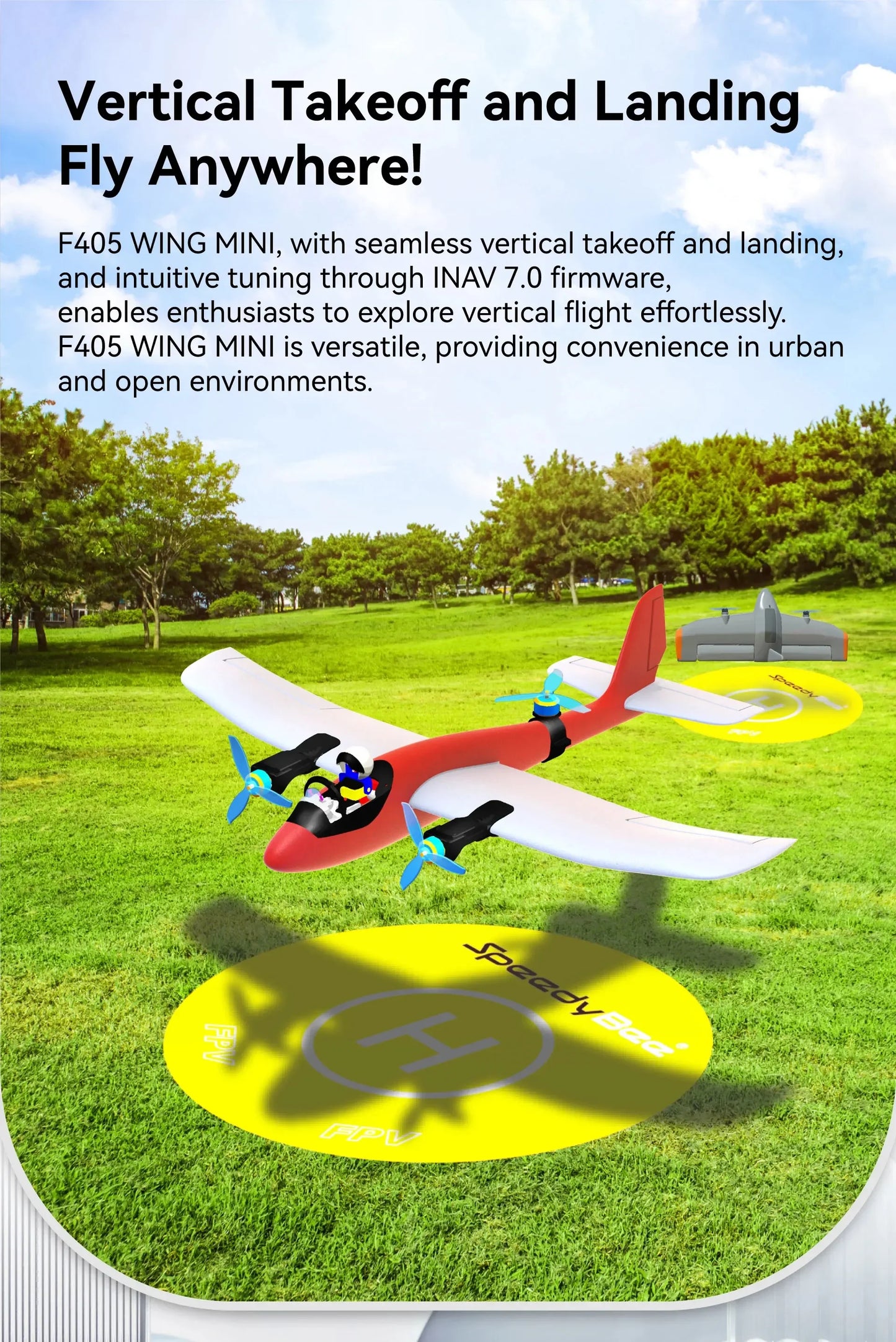 SpeedyBee F405 WING MINI Fixed Wing Flight Controller