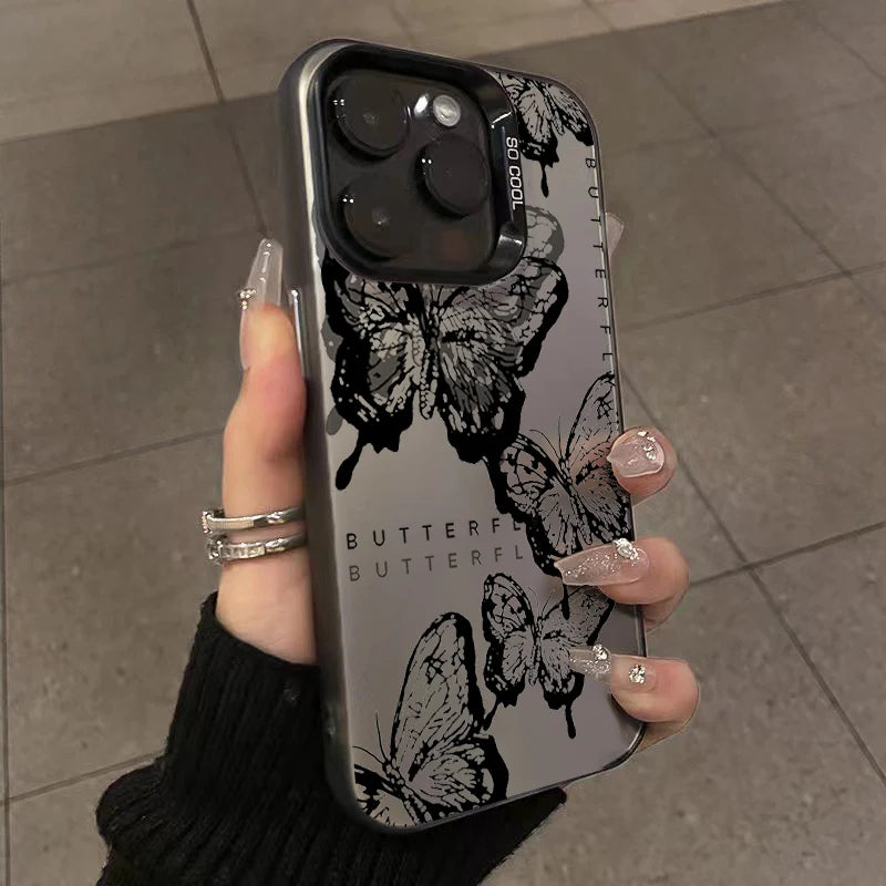 Retro Black Butterfly Phone Case For Iphone 16