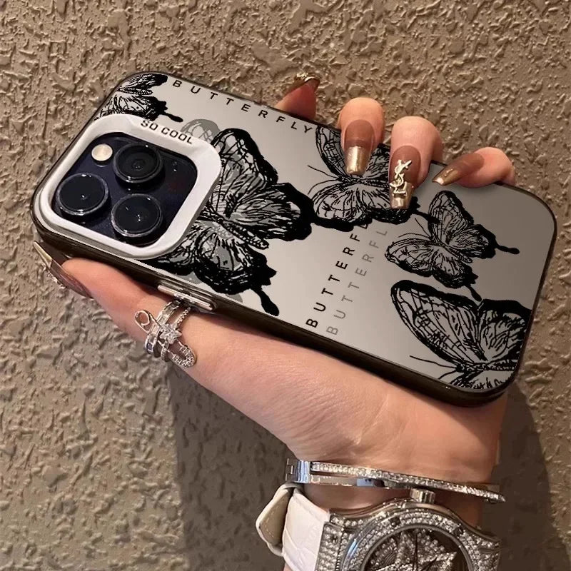 Retro Black Butterfly Phone Case For Iphone 16