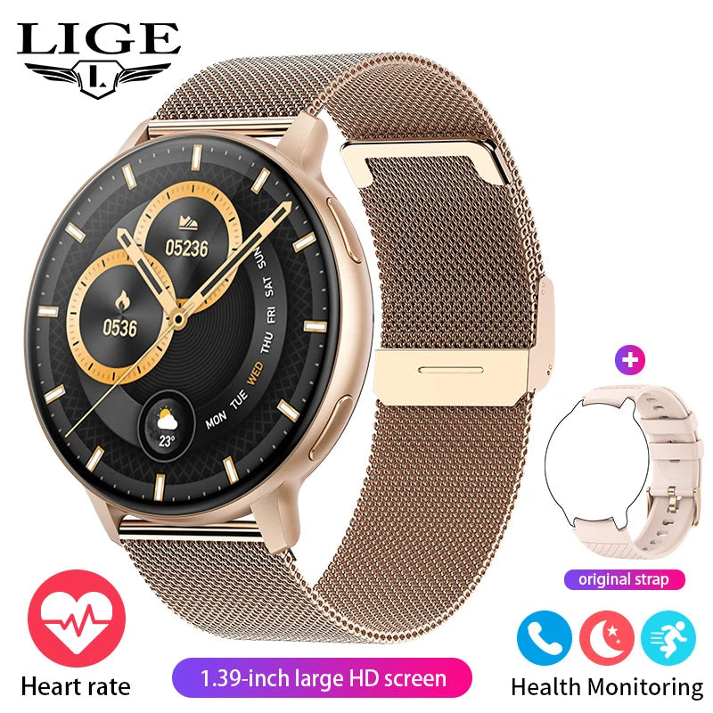 LIGE 2025 Smart Watch Women Bluetooth Call Custom