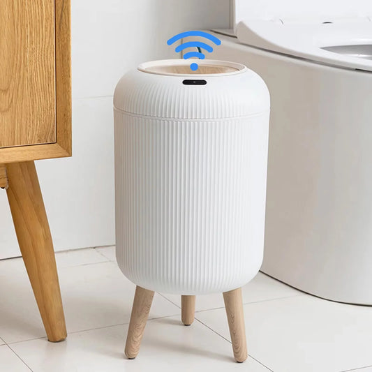 Automatic Trash Can with Lid, Small Plastic Smart