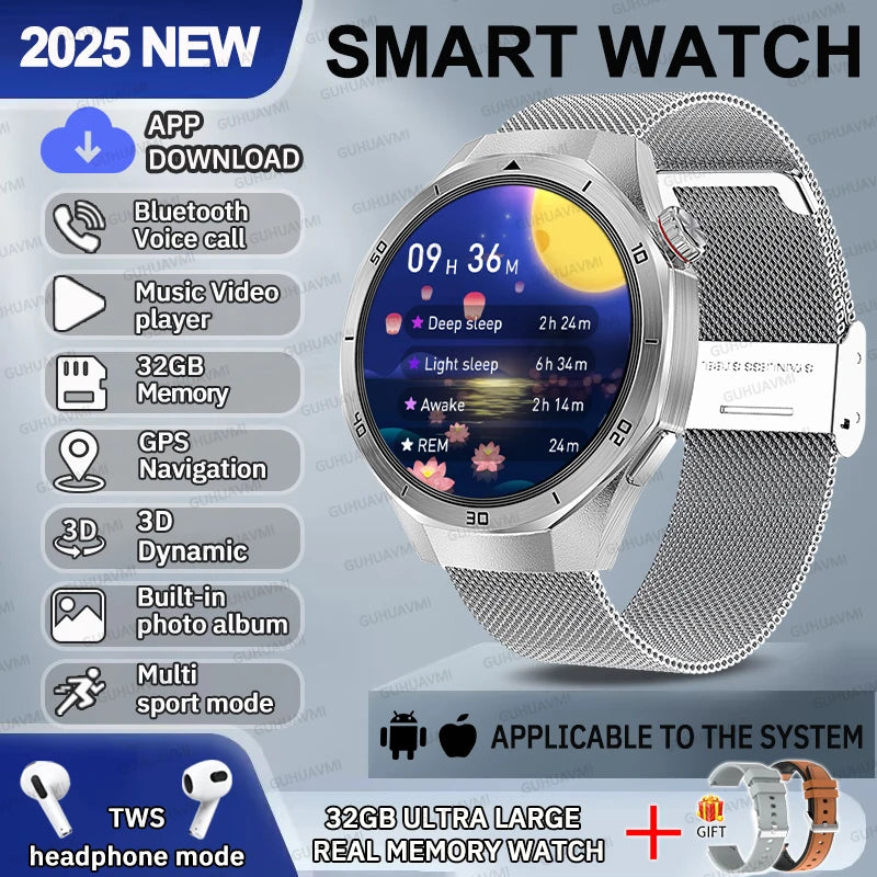 2025 Fashion 32GB Big Memory Men Smart Watch