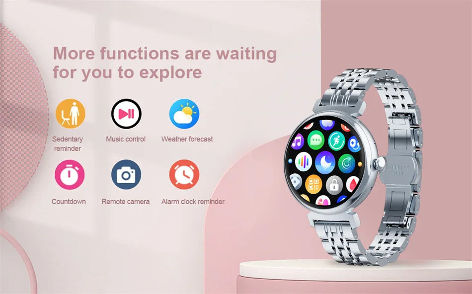 1.04 inch AMOLED Screen Fashion Ladies Smart Watch