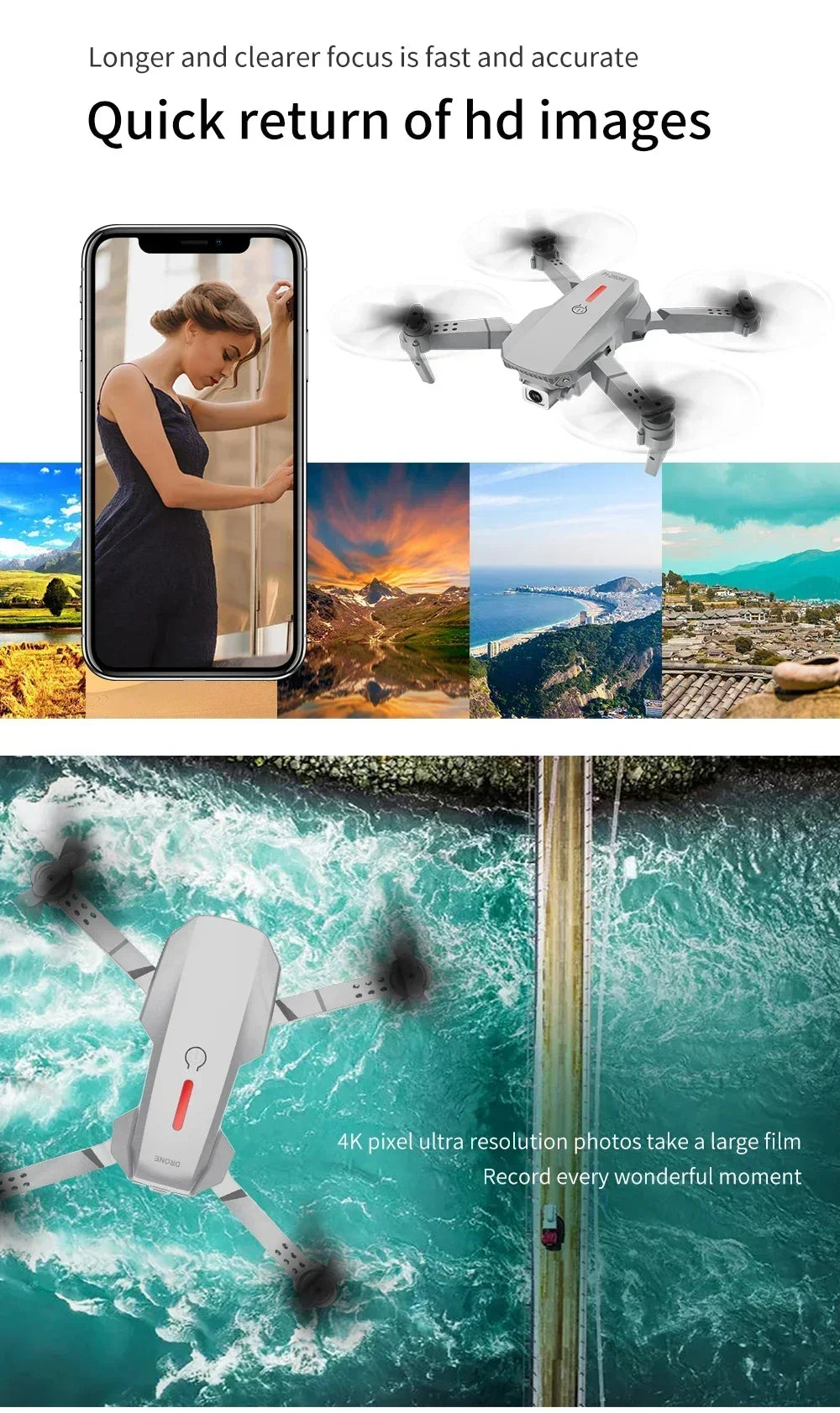 E88 Pro RC Drone WiFi FPV Height Hold
