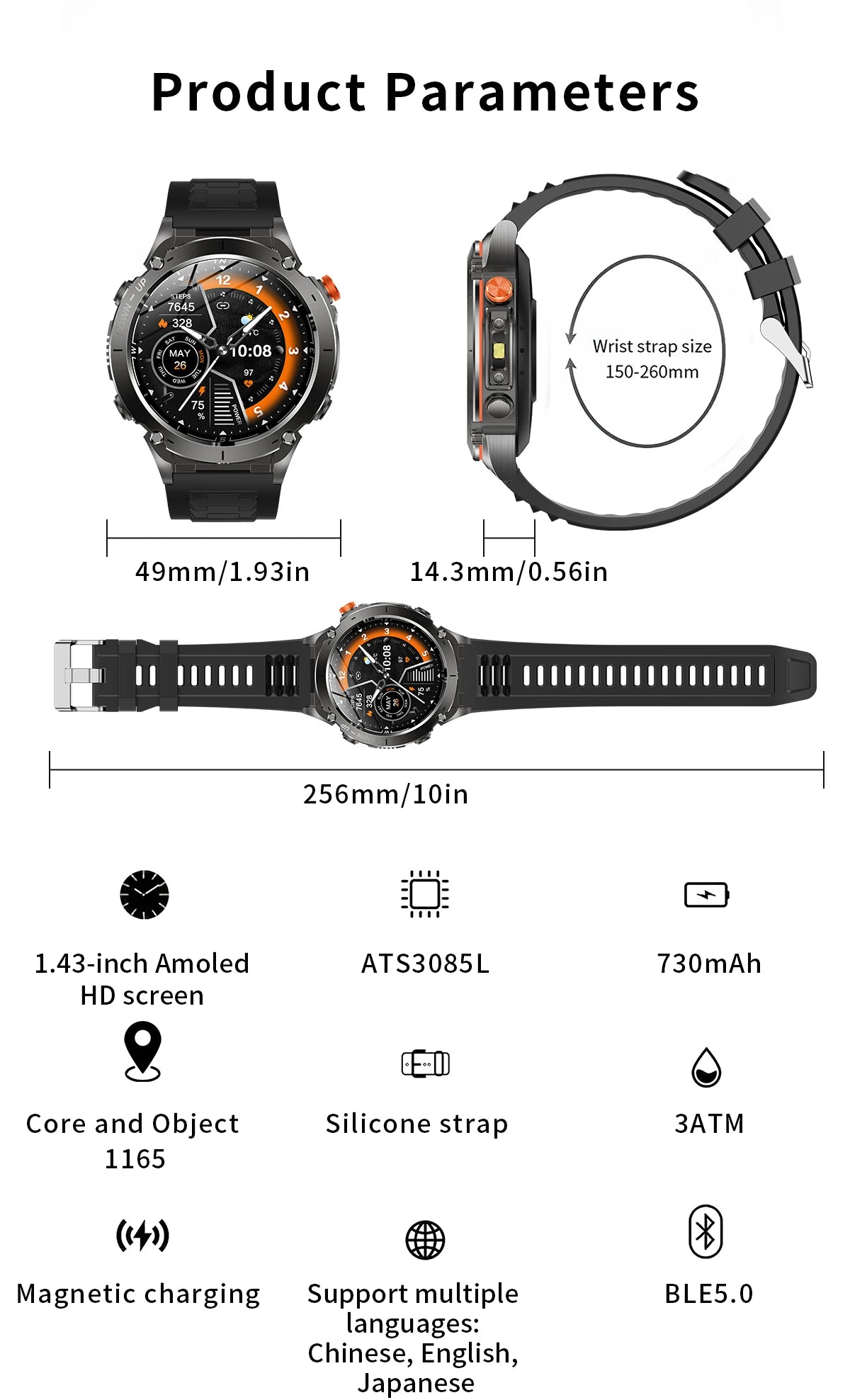 2025 New Smart Watch Men 1000mAh Large Capacity