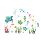Cartoon Sea Turtle Seahorse Wall Stickers Kids Room