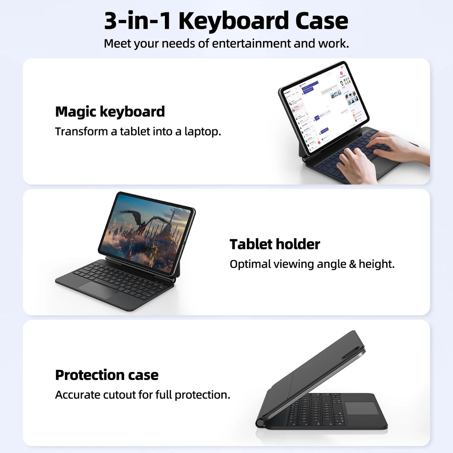 GOOJODOQ Magic Keyboard Case for iPad Pro 11