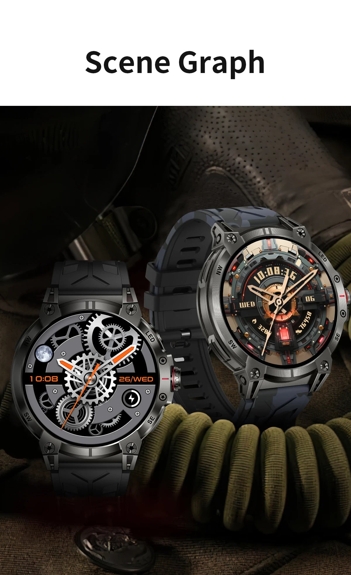 LIGE 760mAh Large Battery Outdoor Smart Watch Men