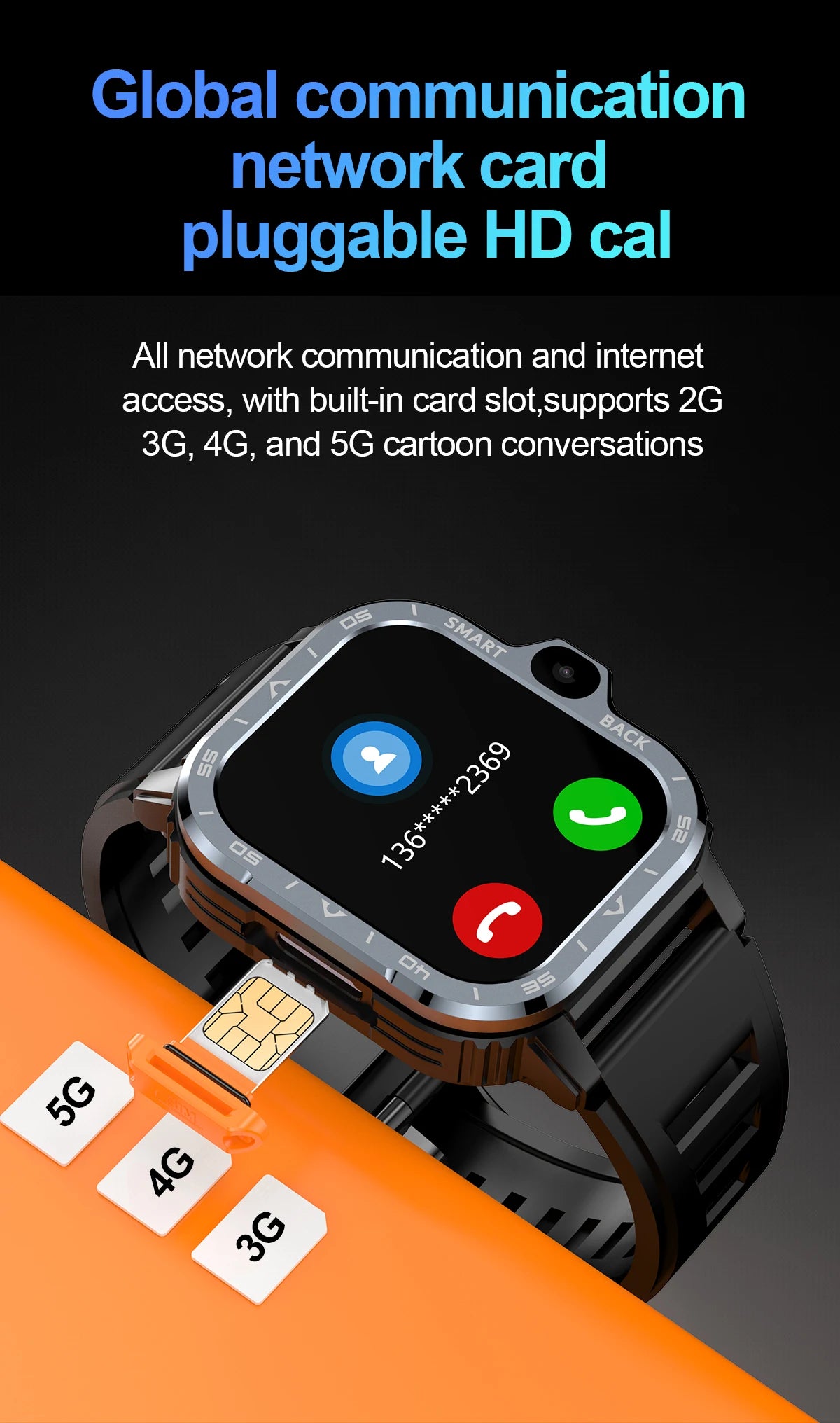 Valdus PGD Android Smart Watch Men GPS 16G/64G