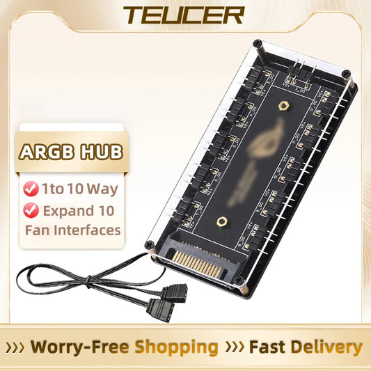 ARGB Connector 1 To 10 Port Splitter Hub