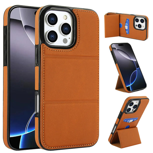 PU+TPU Leather Wallet Magnet Card Holder Phone Case