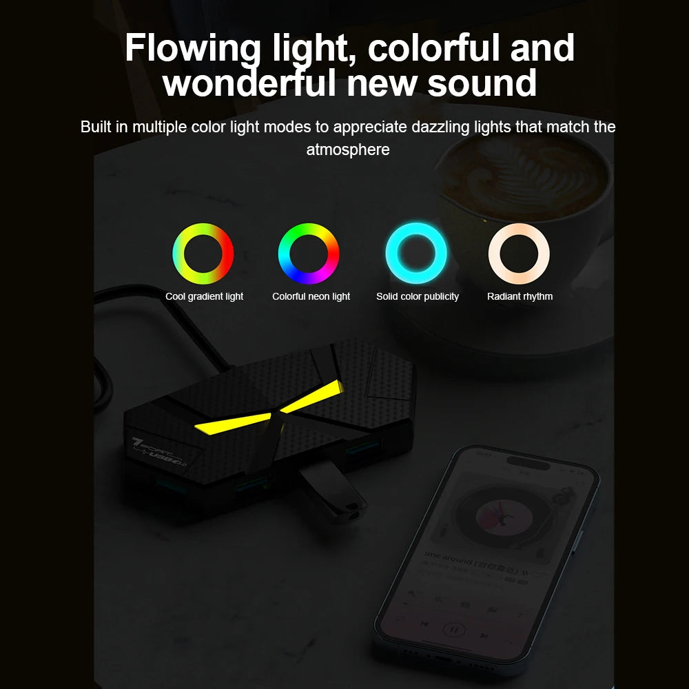 7 Ports USB 3.0 HUB Type C Docking