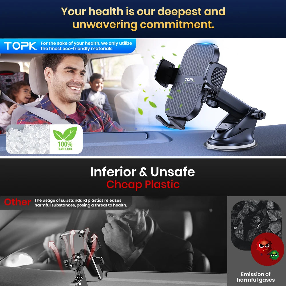 TOPK Car Phone Holder Super Stable Car Phone