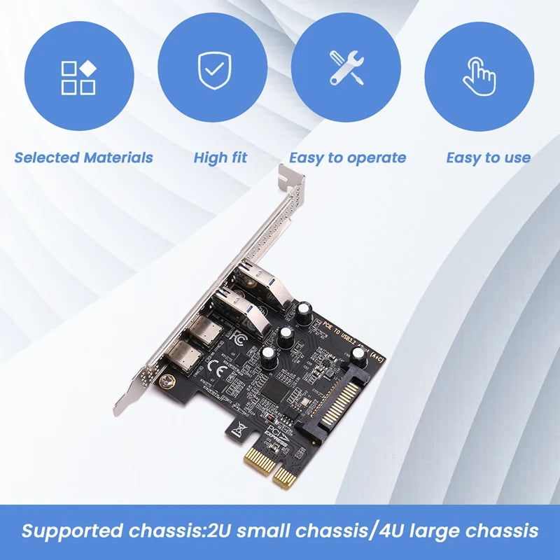 PCI Expansion Card 4-Ports (Type-C+A) USB 3.2 Expansion