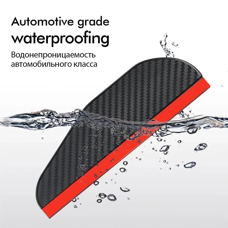 2PCS Car Rearview Mirror Rain Eyebrow Carbon Fiber