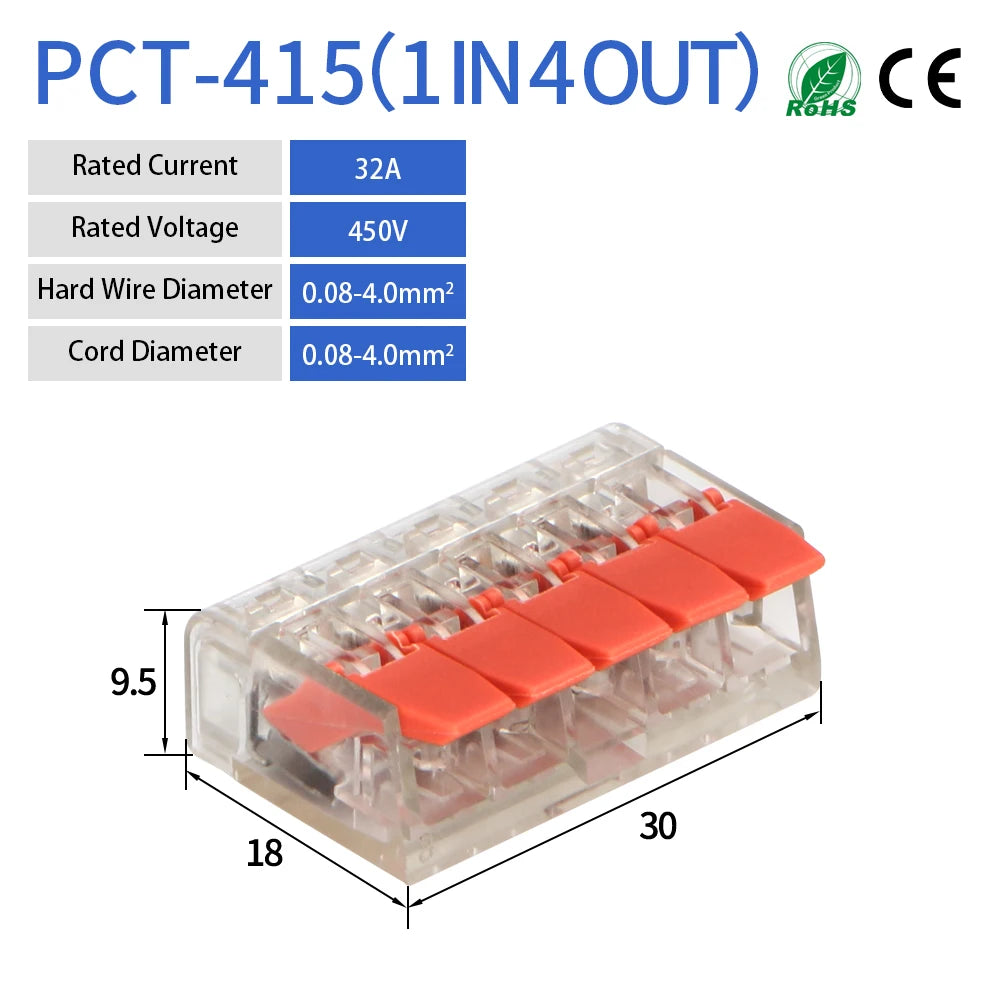 GTRIC Wire Quick Connectors 10PCS 30PCS 2/3/4/5 Ports