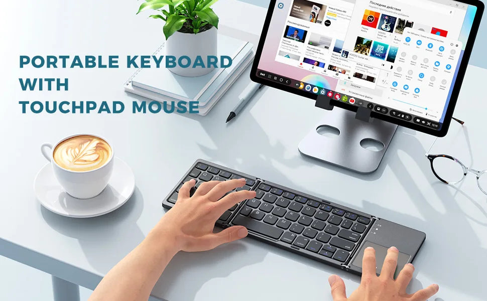 Seenda Foldable Wireless Bluetooth Keyboard Rechargeable Folding Portable