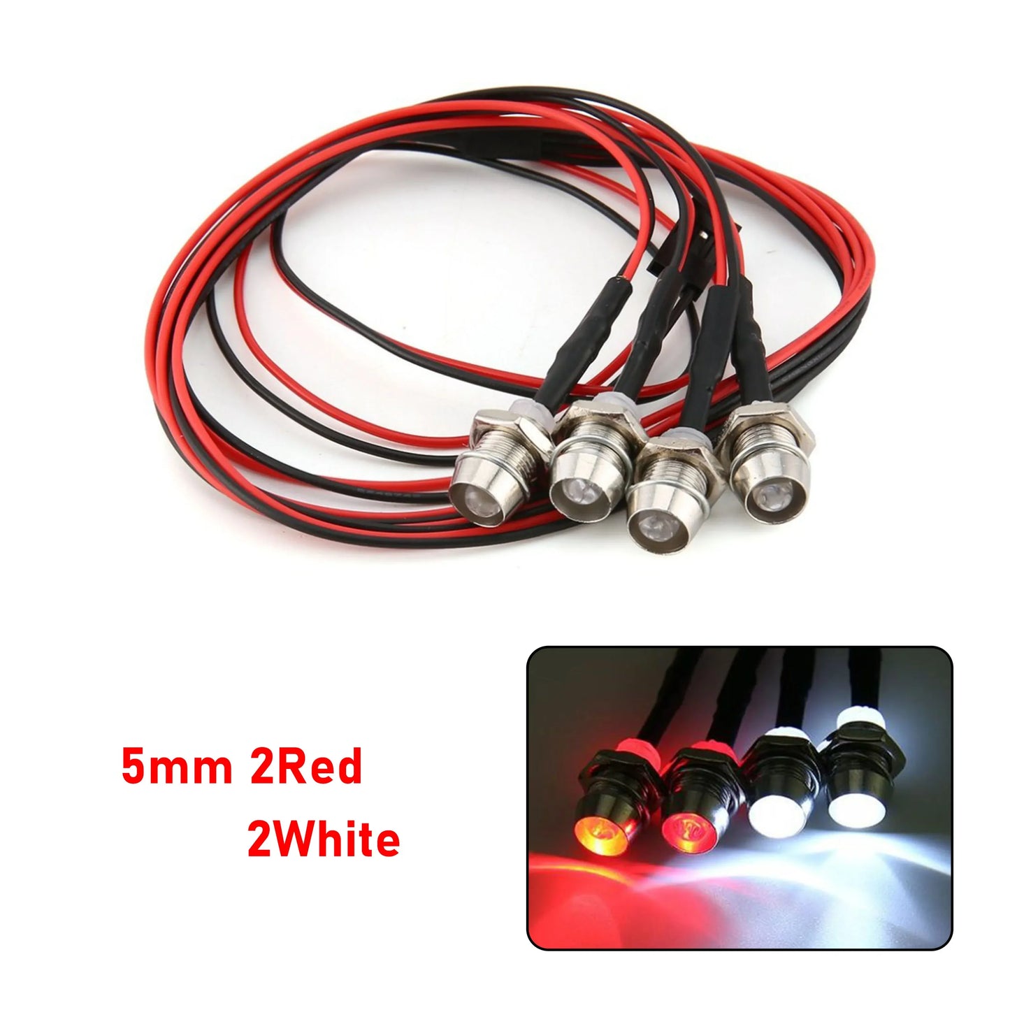 RC LED Light Kit Headlamps for 1/10 1/8