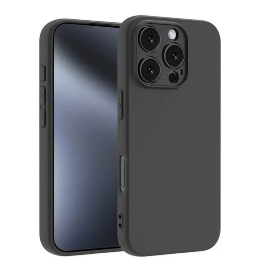 Luxury Black Silicone Matte Phone Case For iPhone
