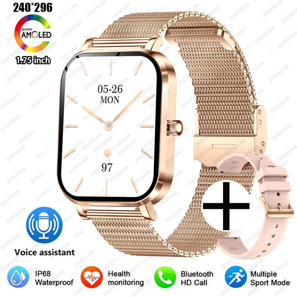 2025 New Smart Watch Women Waterproof Bluetooth Call