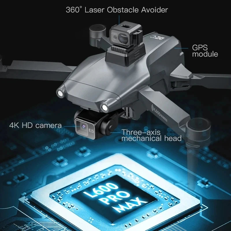 L600 PRO MAX GPS Drone Professional 4K 3-Axis