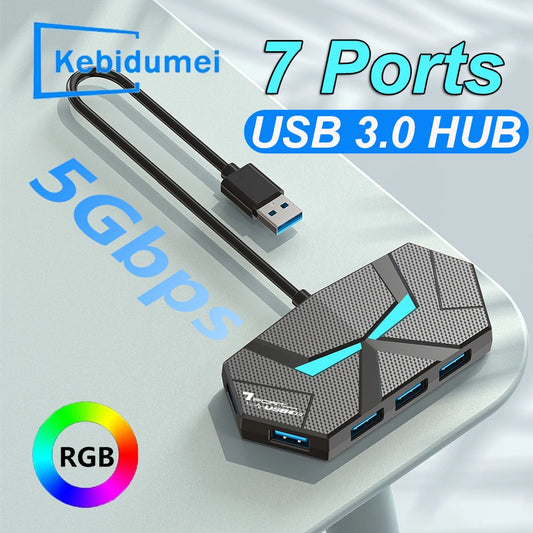 7 Ports USB 3.0 HUB Type C Docking
