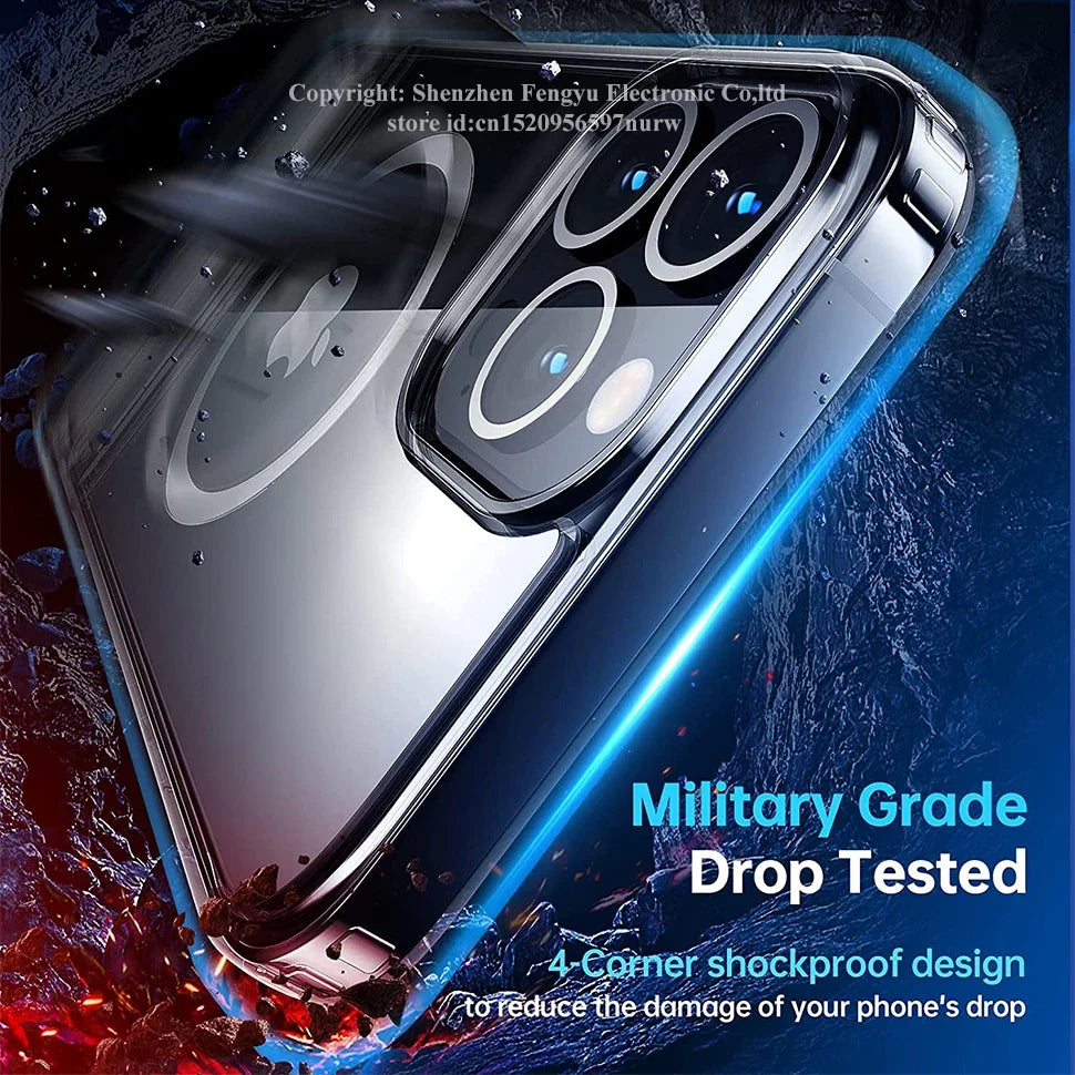 Clear Magnetic Phone Case for iPhone 16 15