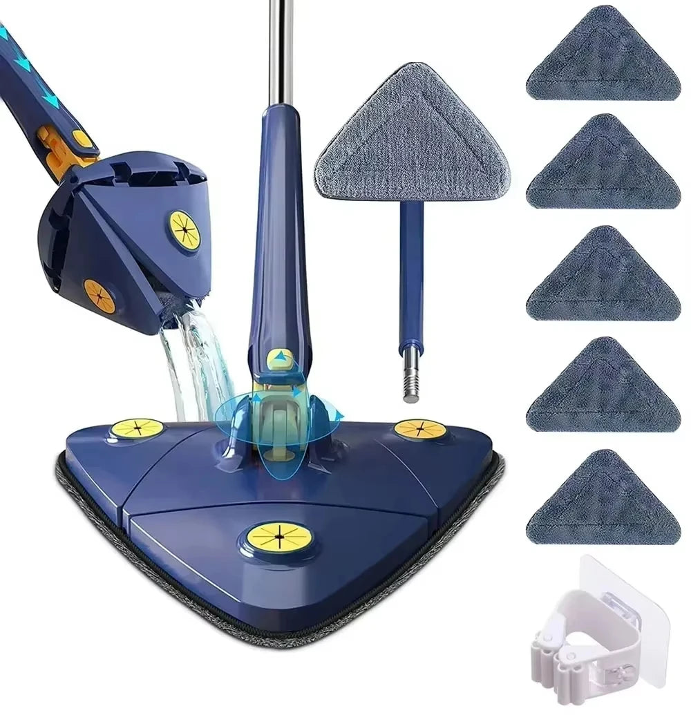 Rotatable Telescopic Triangle Mop 360° Spin Cleaning Mop