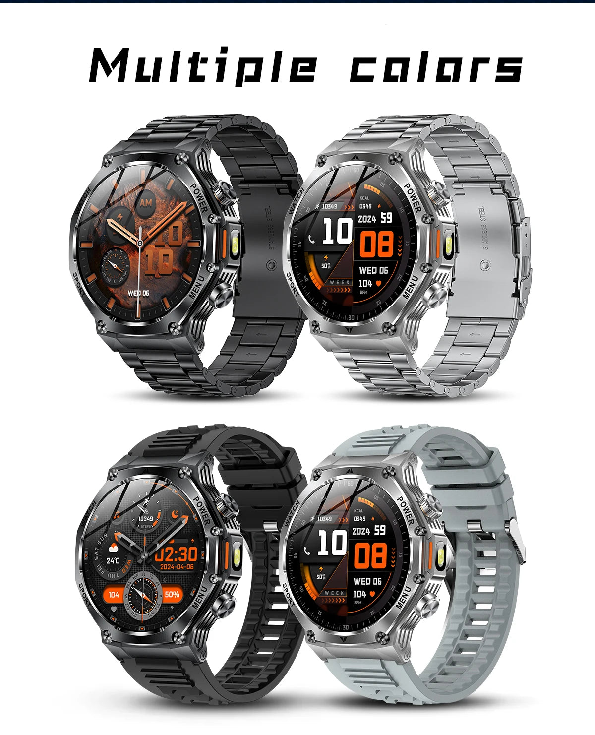 LIGE New Men Smart Watch Bluetooth Calling 800mAh