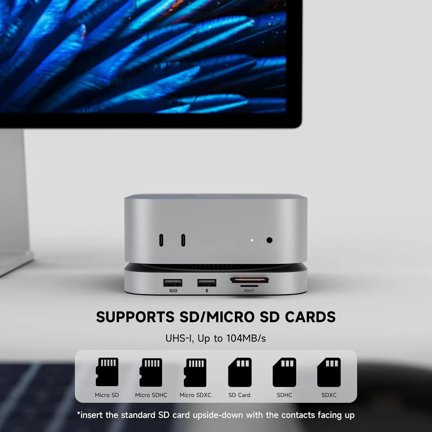 Minisopuru Mac Mini M4 Dock Stand with M.2