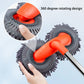 Rotating Three-Section Telescopic Car Wash Mop.Double Head Mop