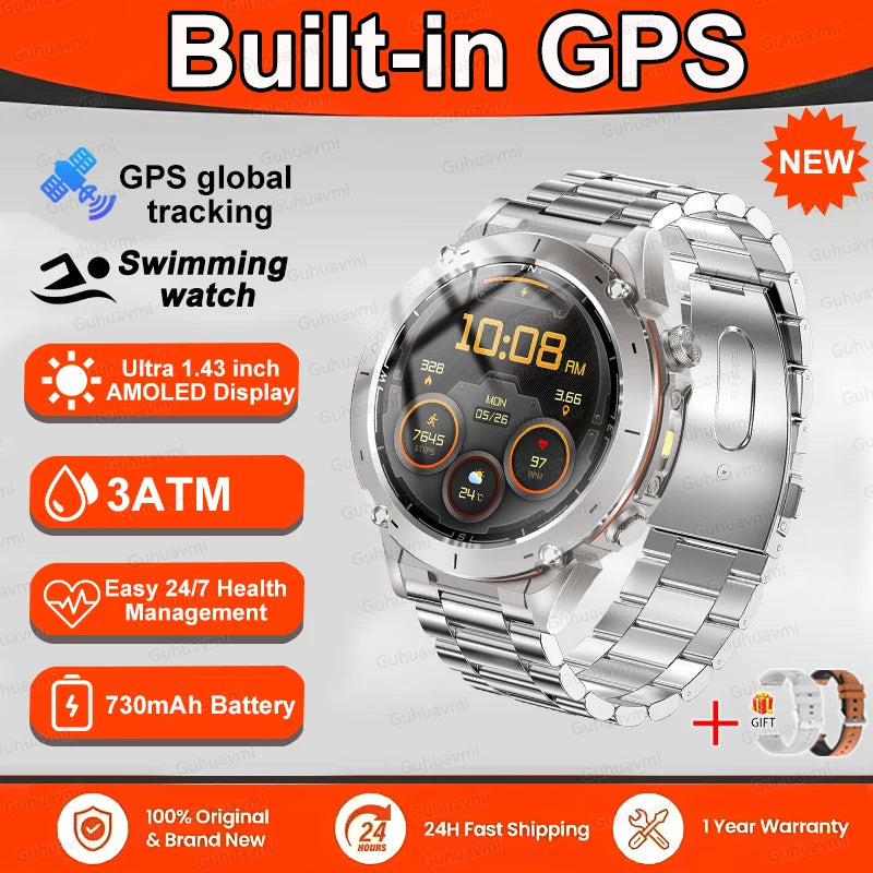 2025 New Smart Watch Men 1000mAh Large Capacity