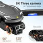 New V888 Brushless Drone 8K Professional HD Triple