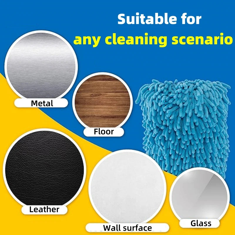 Microfiber cleaning gloves, car surface cleaning, interior cleaning,