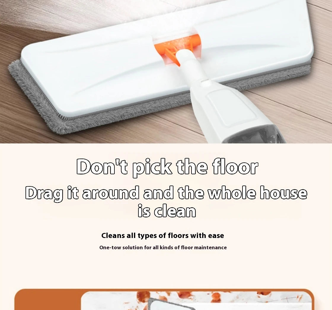 New Large Household Spray Mop With Replaceable Microfiber