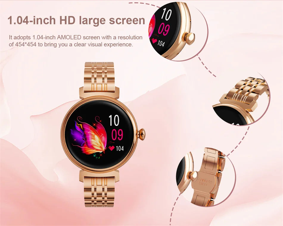 1.04 inch AMOLED Screen Fashion Ladies Smart Watch