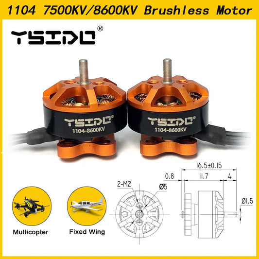 4Pcs YSIDO 1104 7500KV 8600KV Brushless Motor for