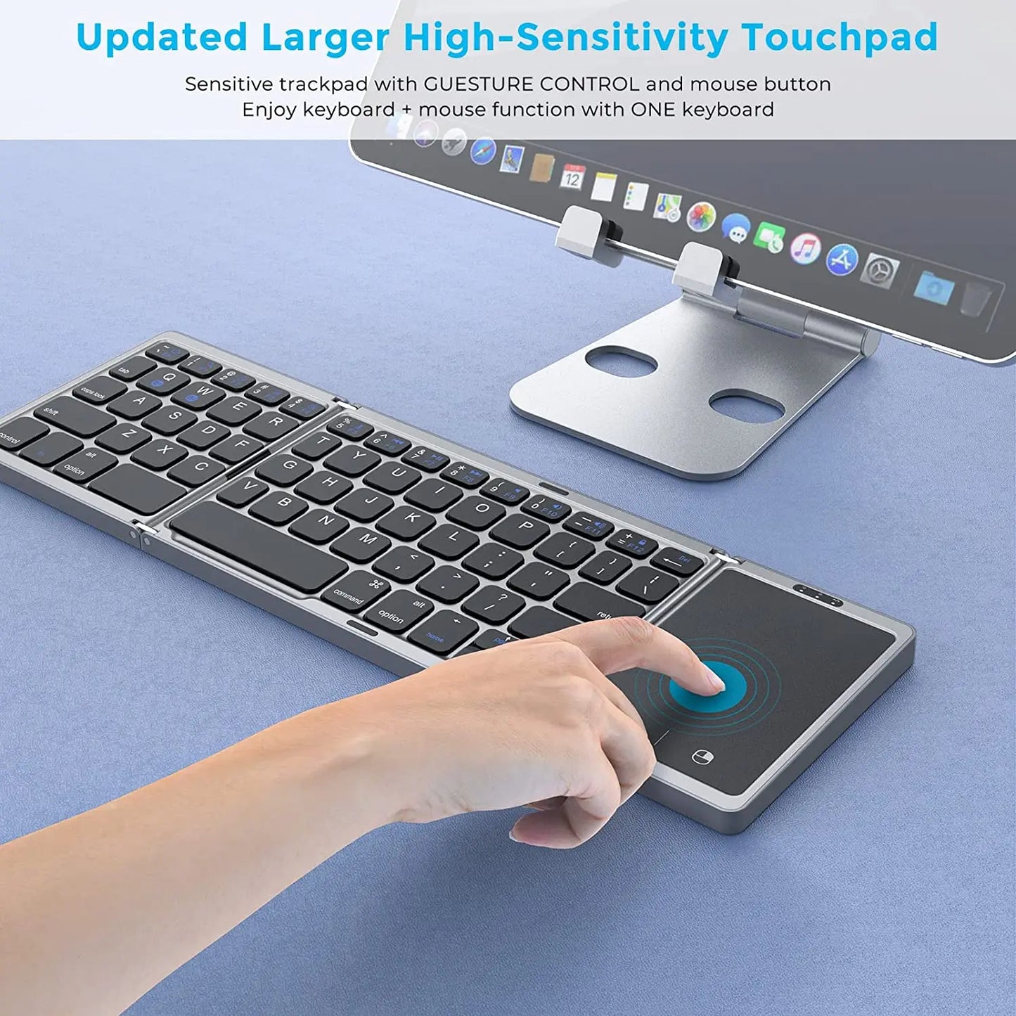 Seenda Foldable Wireless Bluetooth Keyboard Rechargeable Folding Portable