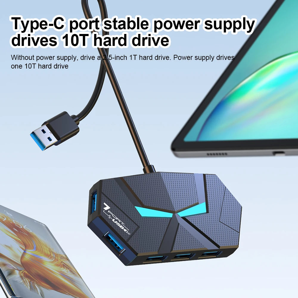 7 Ports USB 3.0 HUB Type C Docking