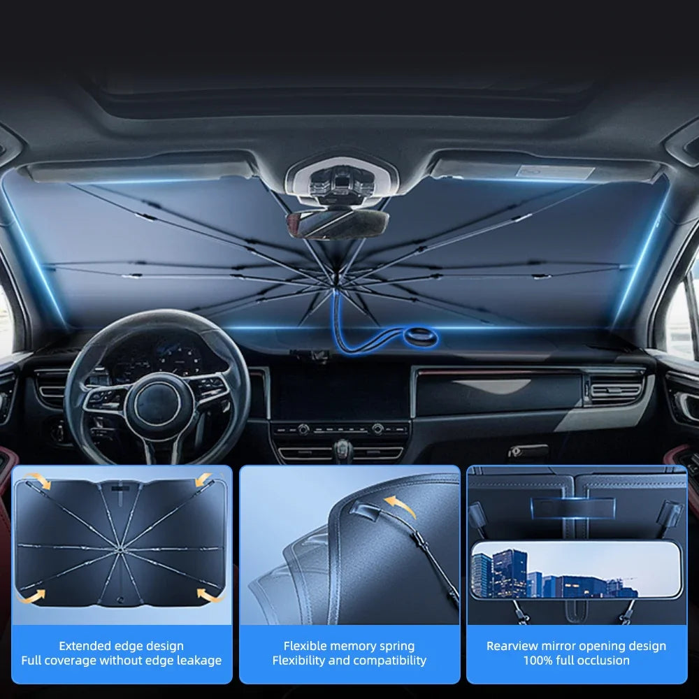 Car Sunshade Windshield Window Umbrella Foldable Sun Shade