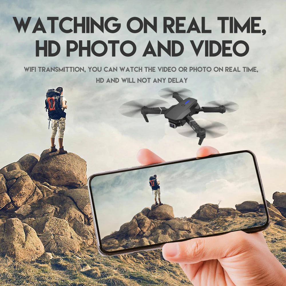 New E88Pro RC Drone 4K Professinal With 1080P