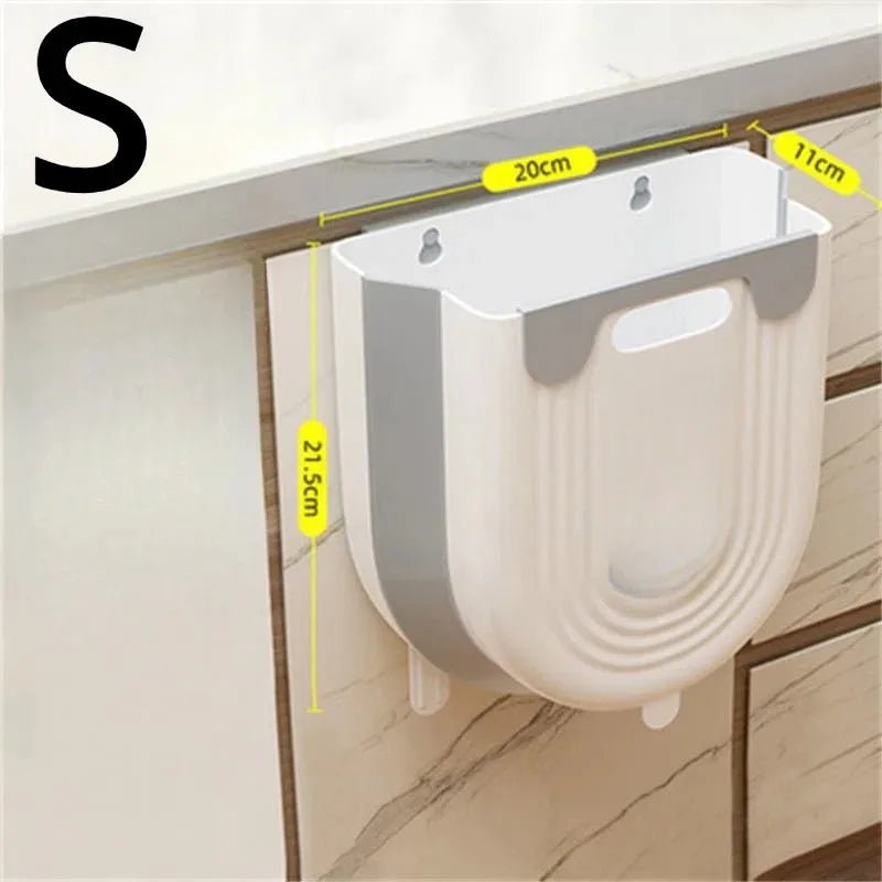 6L10L Kitchen Folding Hanging Trash Can Wall Mounted