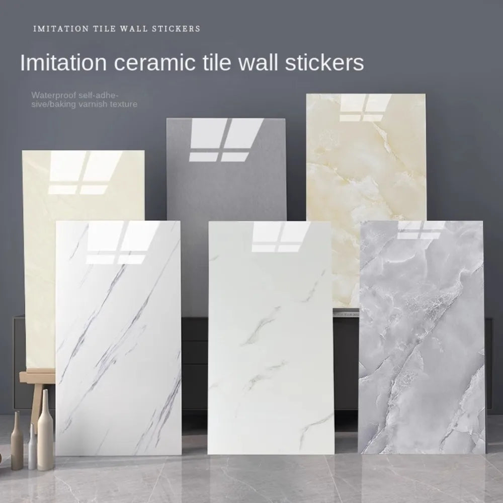 10pcs 3D Wall Sticker classic imitation marble Brick
