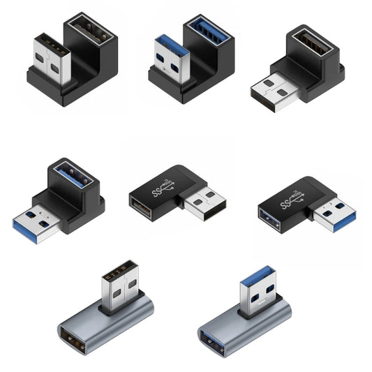 90 Degree USB 3.0 Male to Female Right