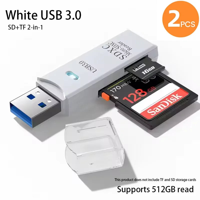 2-in-1 Multi Functional  USB 3.0 Card ReaderMicro