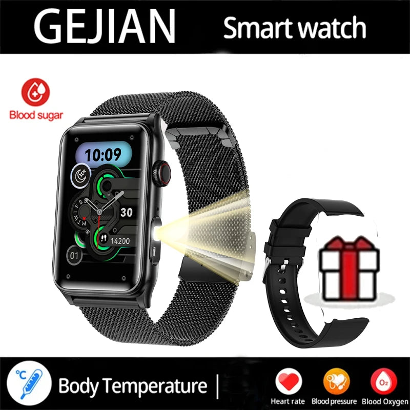 2025 New Smart Watch Men LED Bluetooth Call